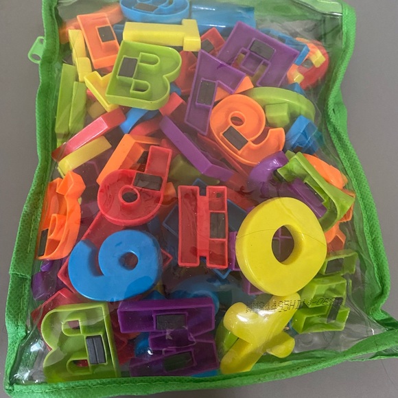 Magnetic Letters Numbers Symbols Educational Homeschool Lot Of 112 Carry Case - Picture 6 of 6